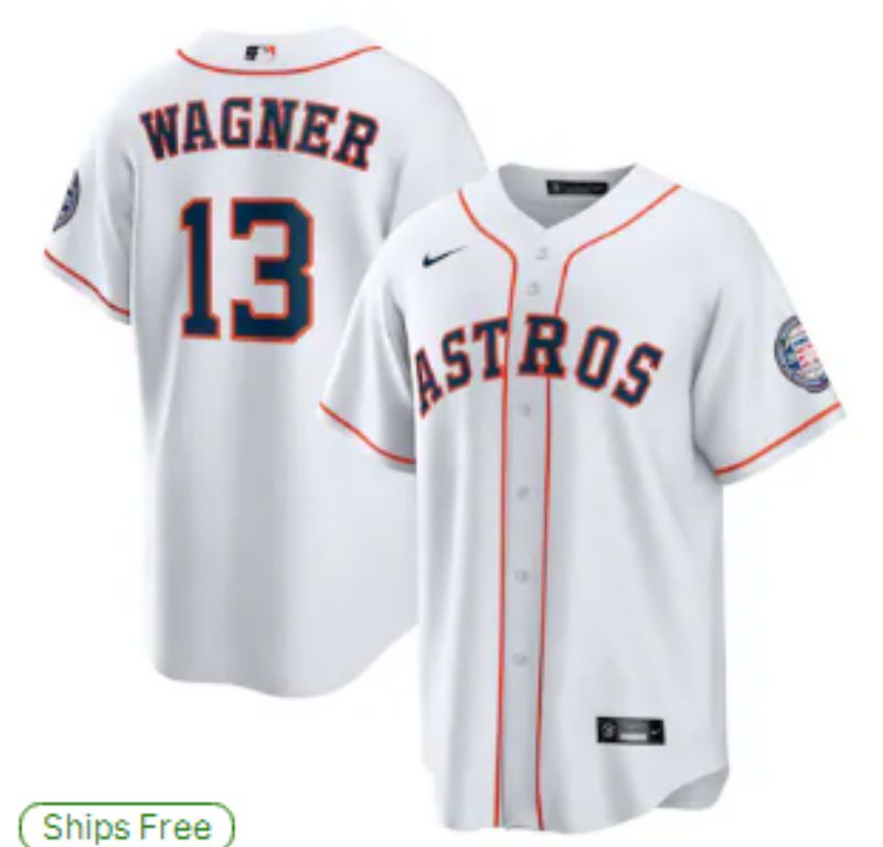 Men 2025 Houston Astros #13 Wagner White Game Nike MLB Jersey style 01